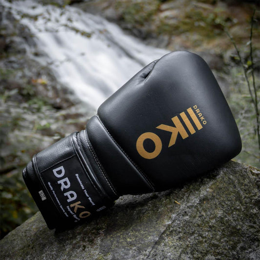 Elite Gold Boxing Gloves Drako