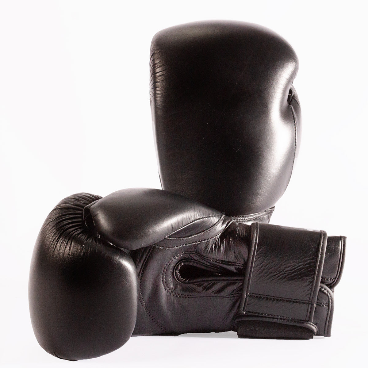 Classic Leather Black Boxing Gloves Drako