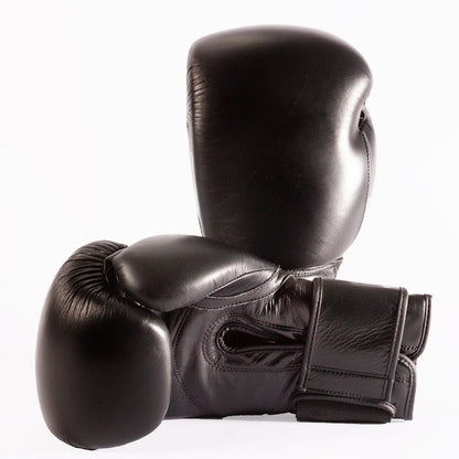 Classic Leather Black Boxing Gloves Drako