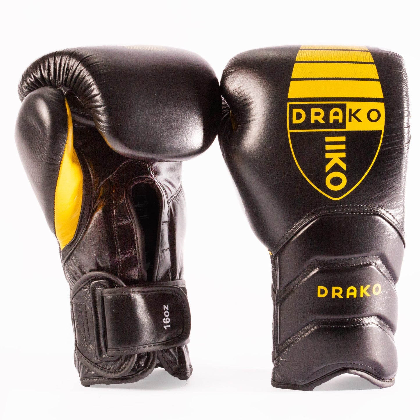 Energizer Pro Black Yellow Sparring Gloves Drako