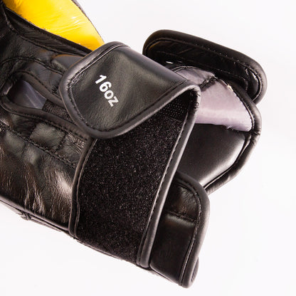 Energizer Pro Black Yellow Sparring Gloves Drako
