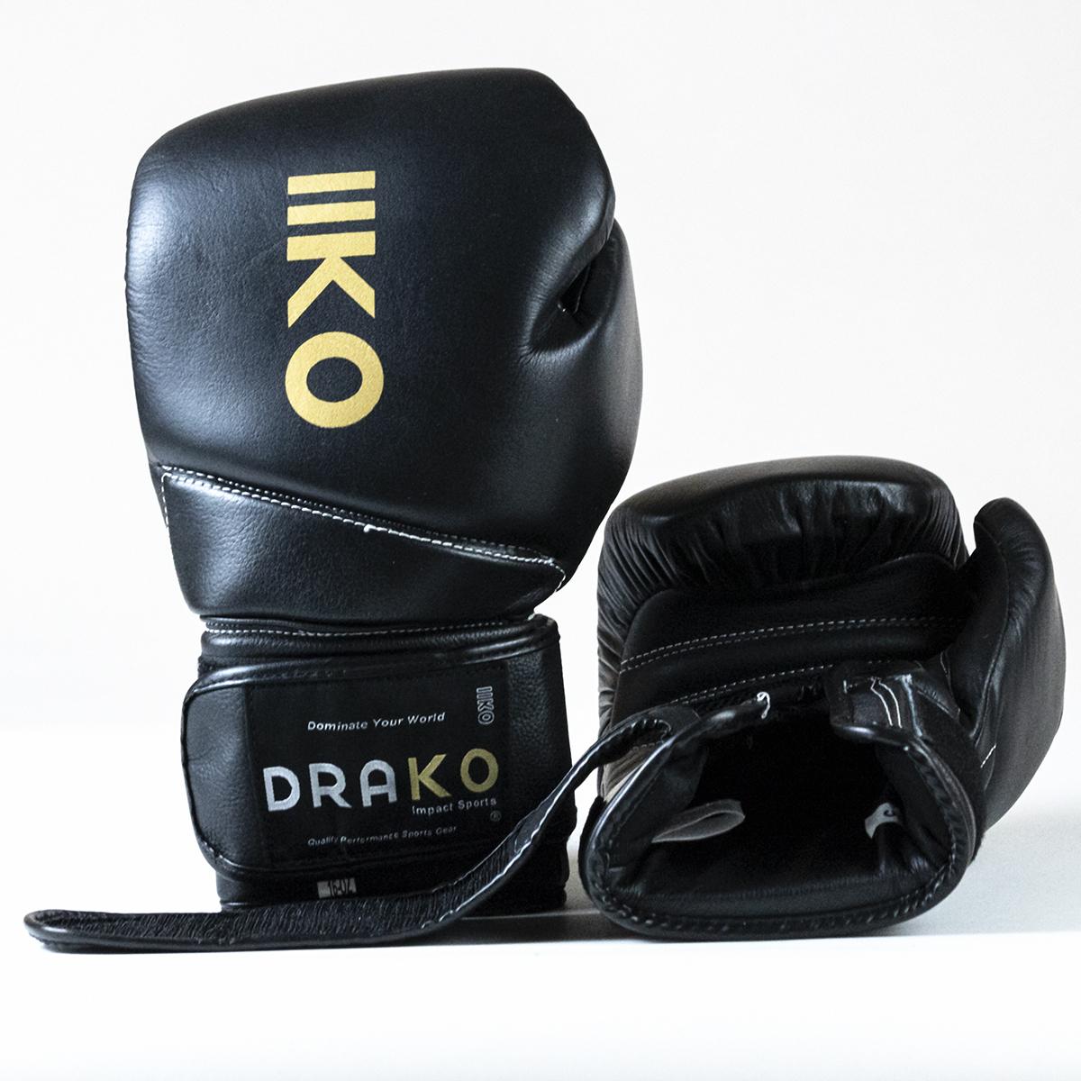 Elite Gold Boxing Gloves Drako