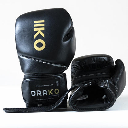 Elite Gold Boxing Gloves Drako