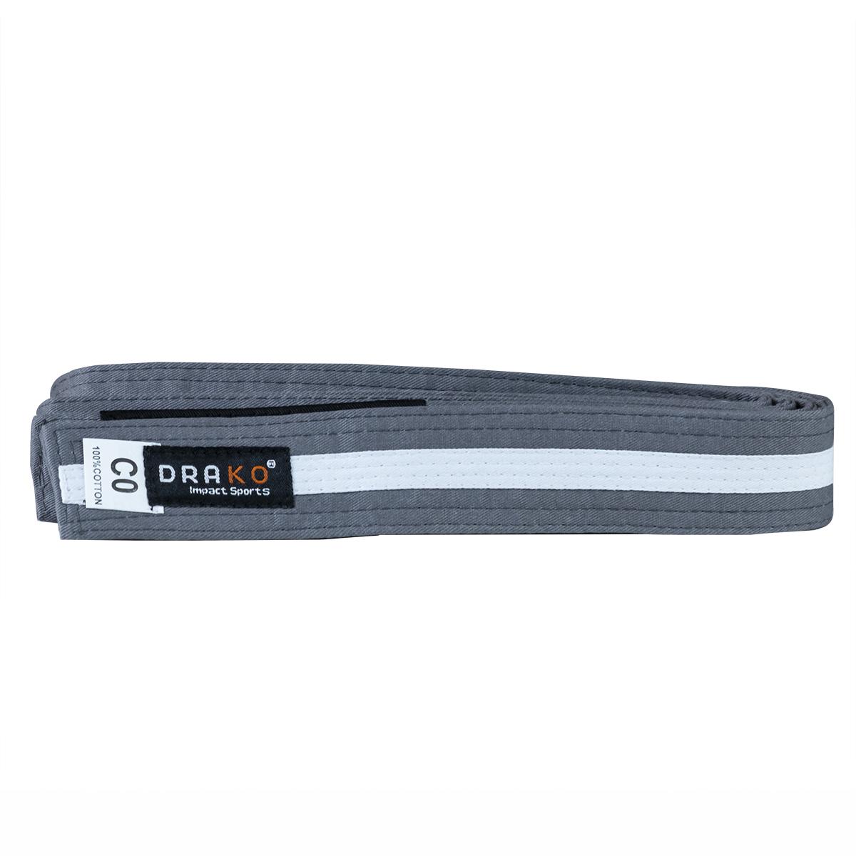Drako Youth White Stripe BJJ Belts