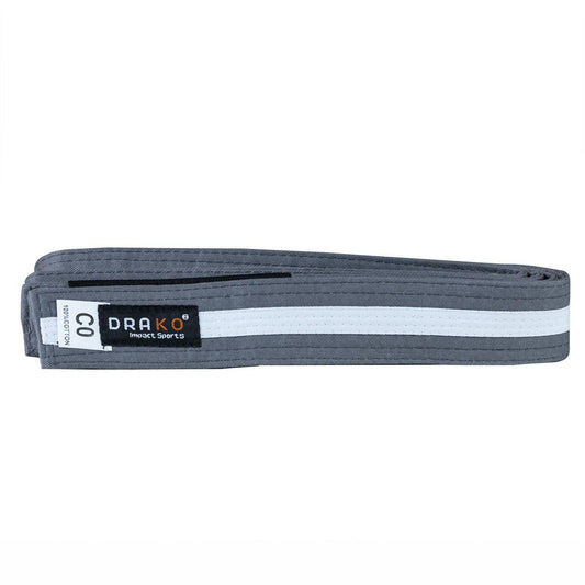 Drako Youth White Stripe BJJ Belts