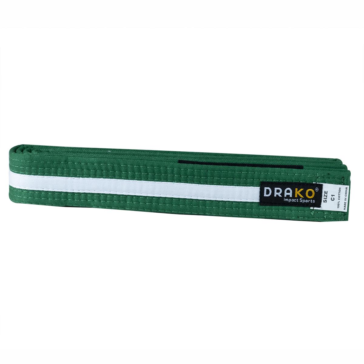 Drako Youth White Stripe BJJ Belts