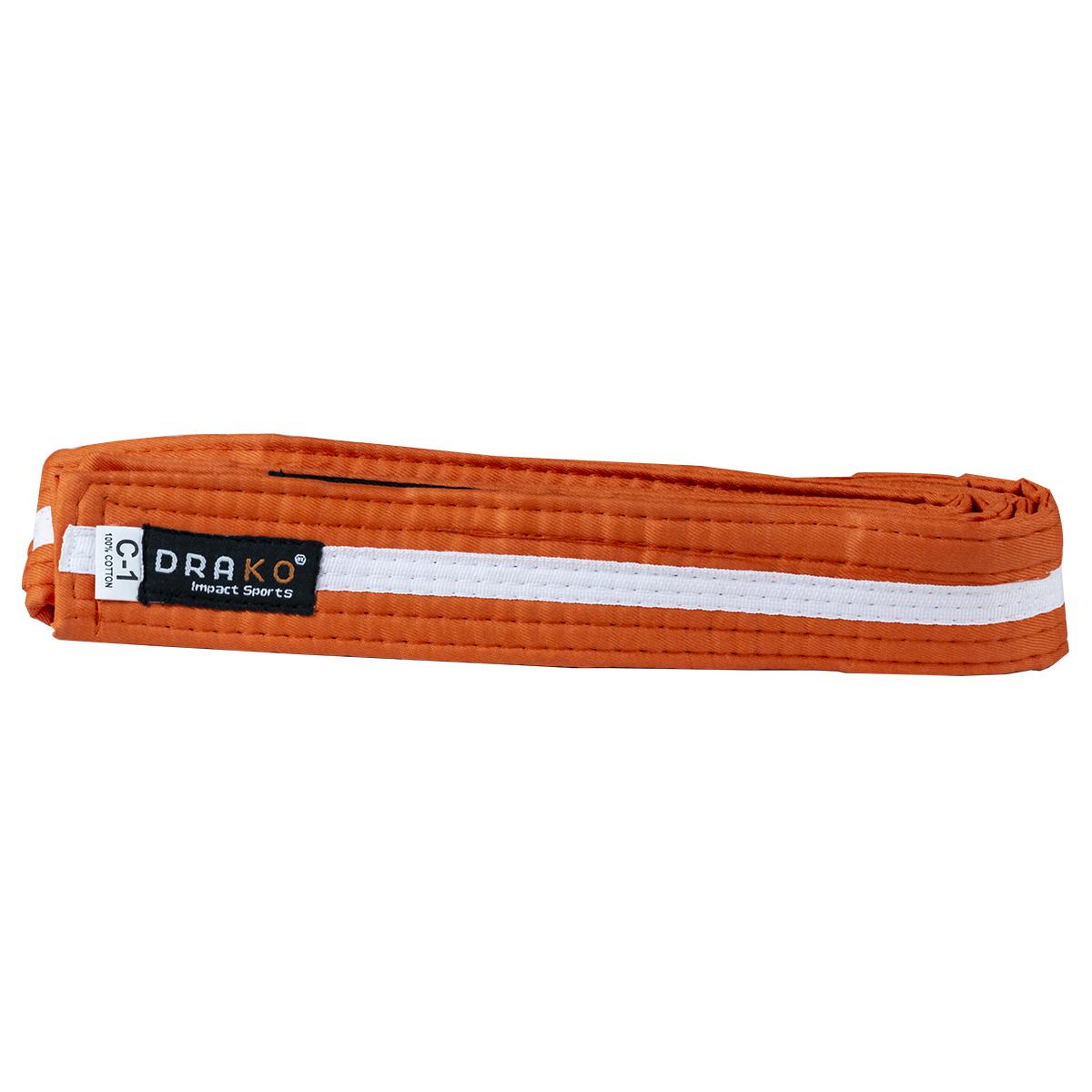 Drako Youth White Stripe BJJ Belts